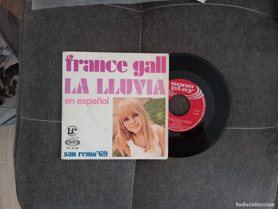 Disques de vinyle: FRANCE GALL EN ESPA&Ntilde;OL / LA LLUVIA / SINGLE 45 RPM / SONOPLAY 1969