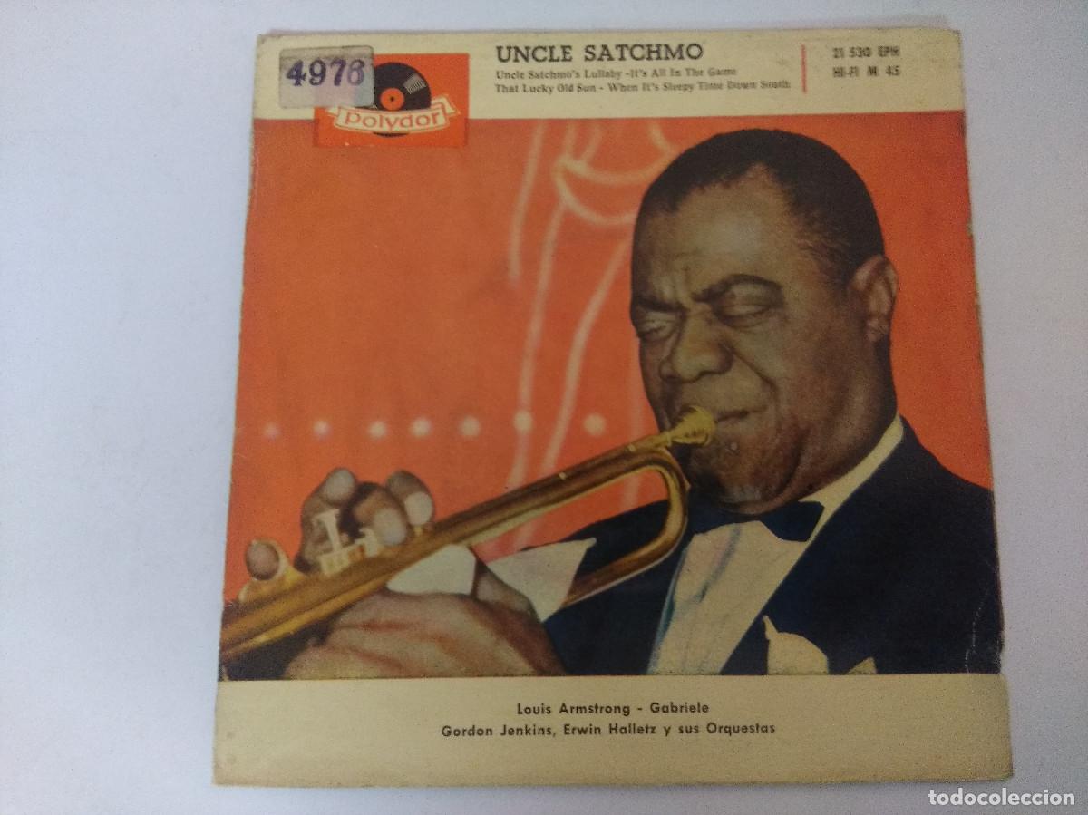 Discos de vinilo: LOUIS ARMSTRONG/UNCLE SATCHMO//SINGLE. - Foto 1