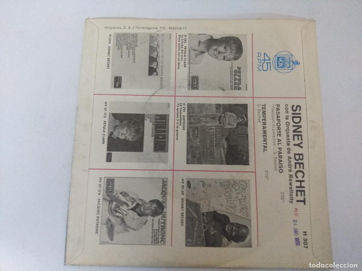 Discos de vinilo: SIDNEY BECHET/PASAPORTE AL PARAISO/SINGLE. - Foto 3