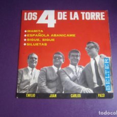 Discos de vinilo: LOS 4 DE LA TORRE – ESPAÑOLA, ABANICAME + 3 - EP BELTER 1965 - POP 60'S, POCO USO