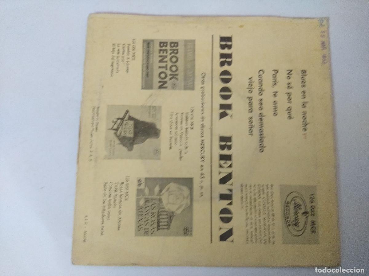 Discos de vinilo: BROOK BENTON/BLUES EN LA NOCHE/SINGLE. - Foto 3