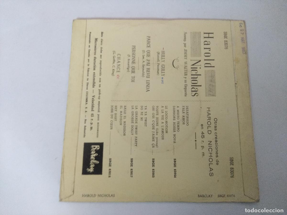 Discos de vinilo: HAROLD NICHOLAS/HULLY GULLY/SINGLE. - Foto 3
