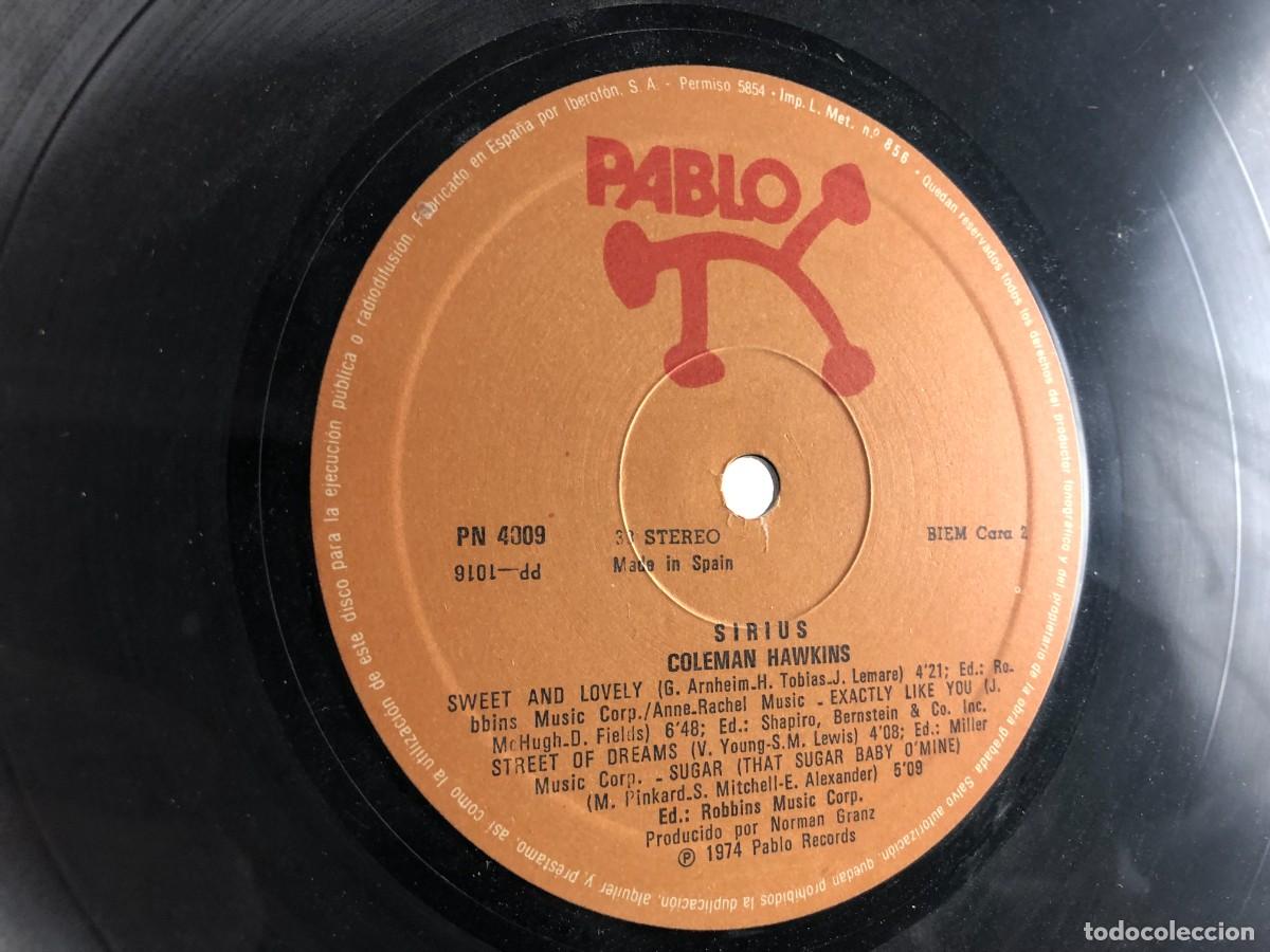 Discos de vinilo: COLEMAN HAWKINS. - SIRIUS. LP. TDKLP - Foto 5