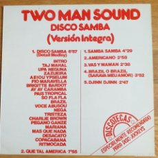 Discos de vinilo: TWO MAN SOUND DISCO SAMBA (VERSION INTEGRA) (LP) 1985. JORGE BEN EDU LOBO WANDO