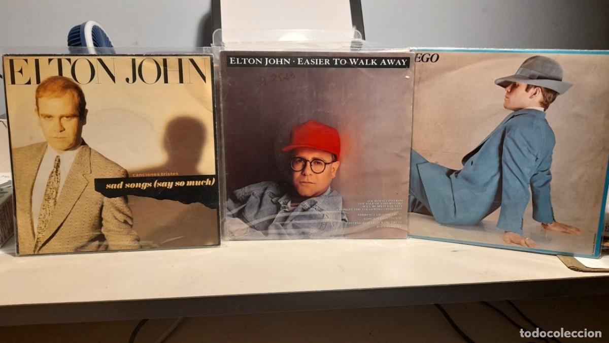 Discos de vinilo: 3 SINGLES DE ELTON JOHN - Foto 1