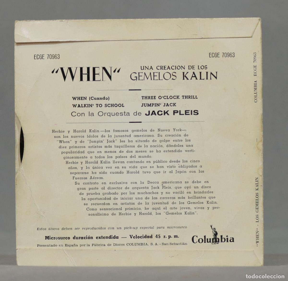 Discos de vinilo: EP.Los Gemelos Kalin &ndash; When - Foto 2