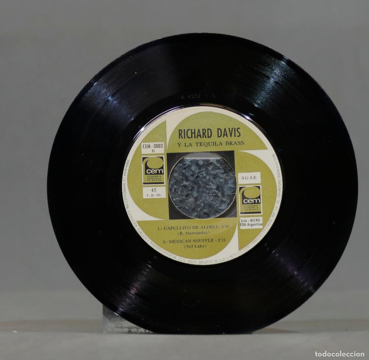 Discos de vinilo: EP. Richard Davis Y La Tequila Brass &ndash; Capullito De Alheli - Foto 2