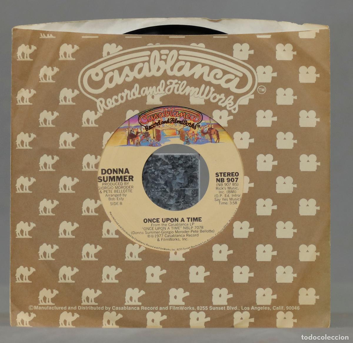Discos de vinilo: SINGLE. Donna Summer &ndash; Mac Arthur Park / Once Upon A Time - Foto 1