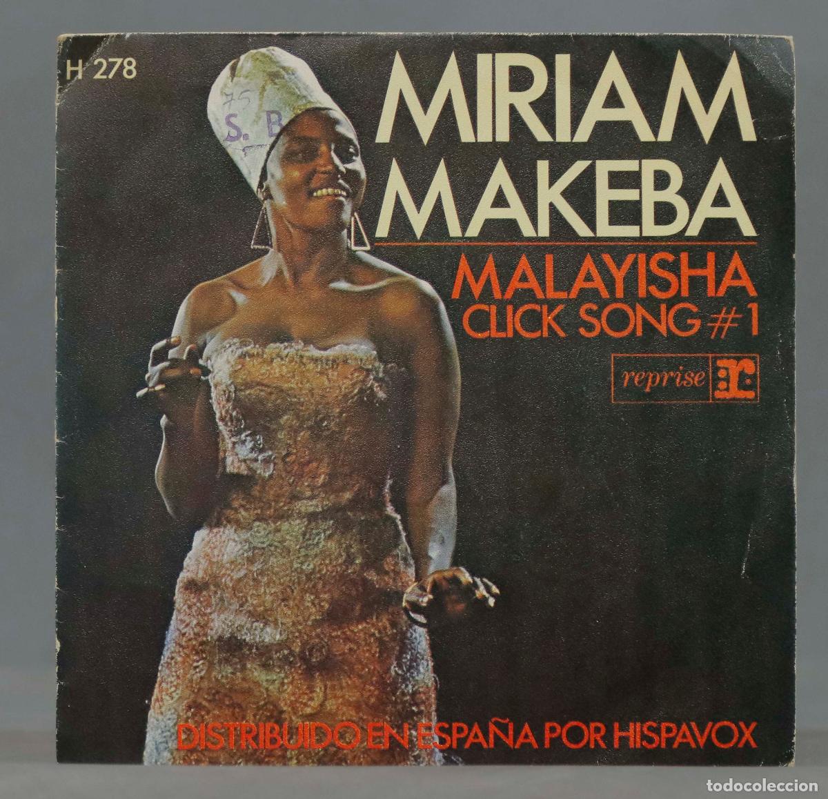 Discos de vinilo: SINGLE. Miriam Makeba &ndash; Malayisha / Click Song #1 - Foto 1