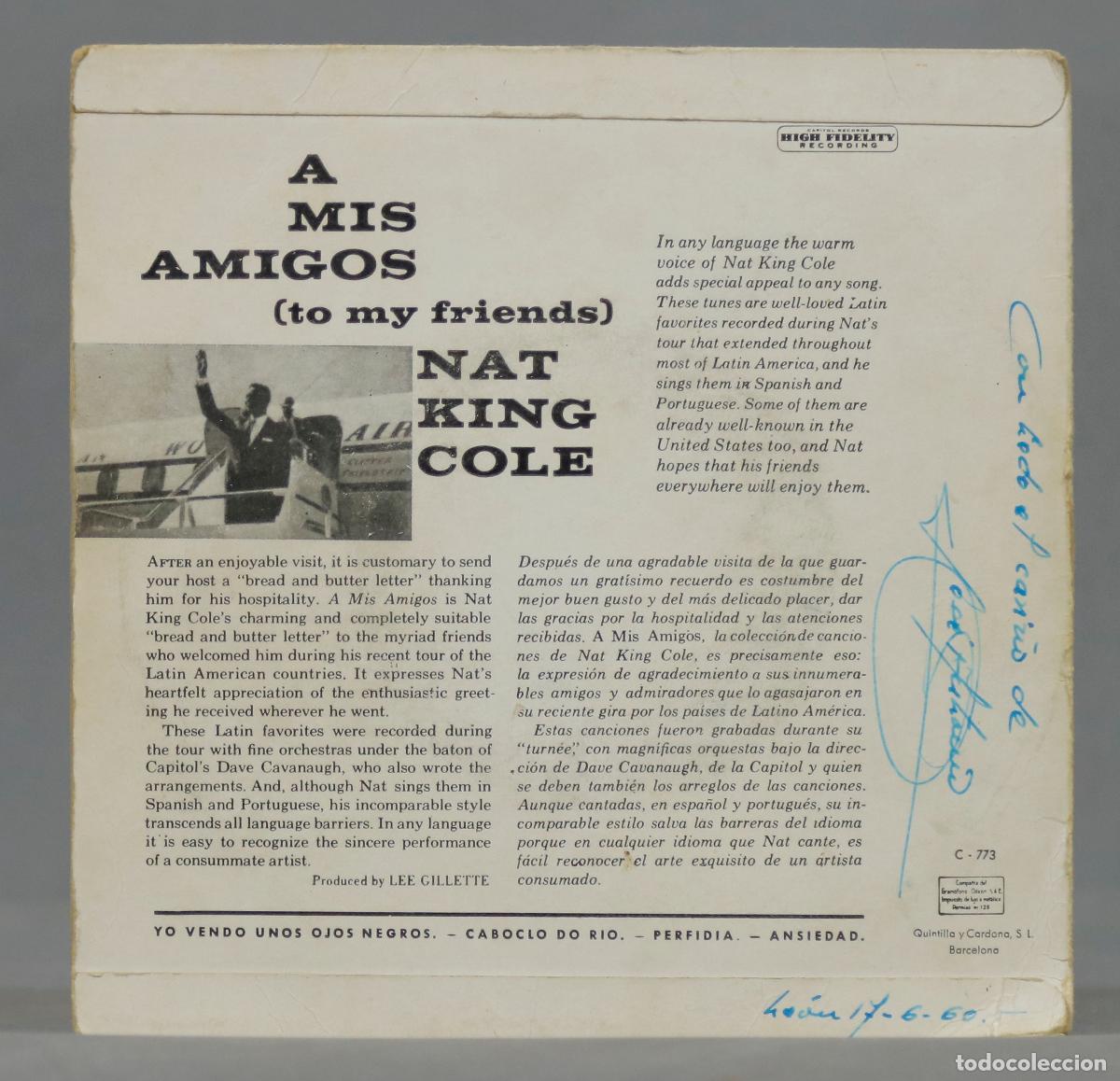 Discos de vinilo: EP. Nat King Cole &ndash; A Mis Amigos - Foto 2