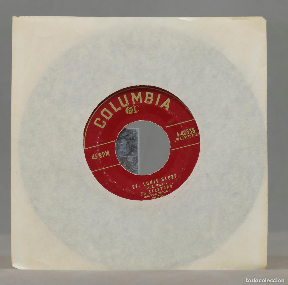 Discos de vinilo: SINGLE. Jo Stafford &ndash; St. Louis Blues - Foto 2