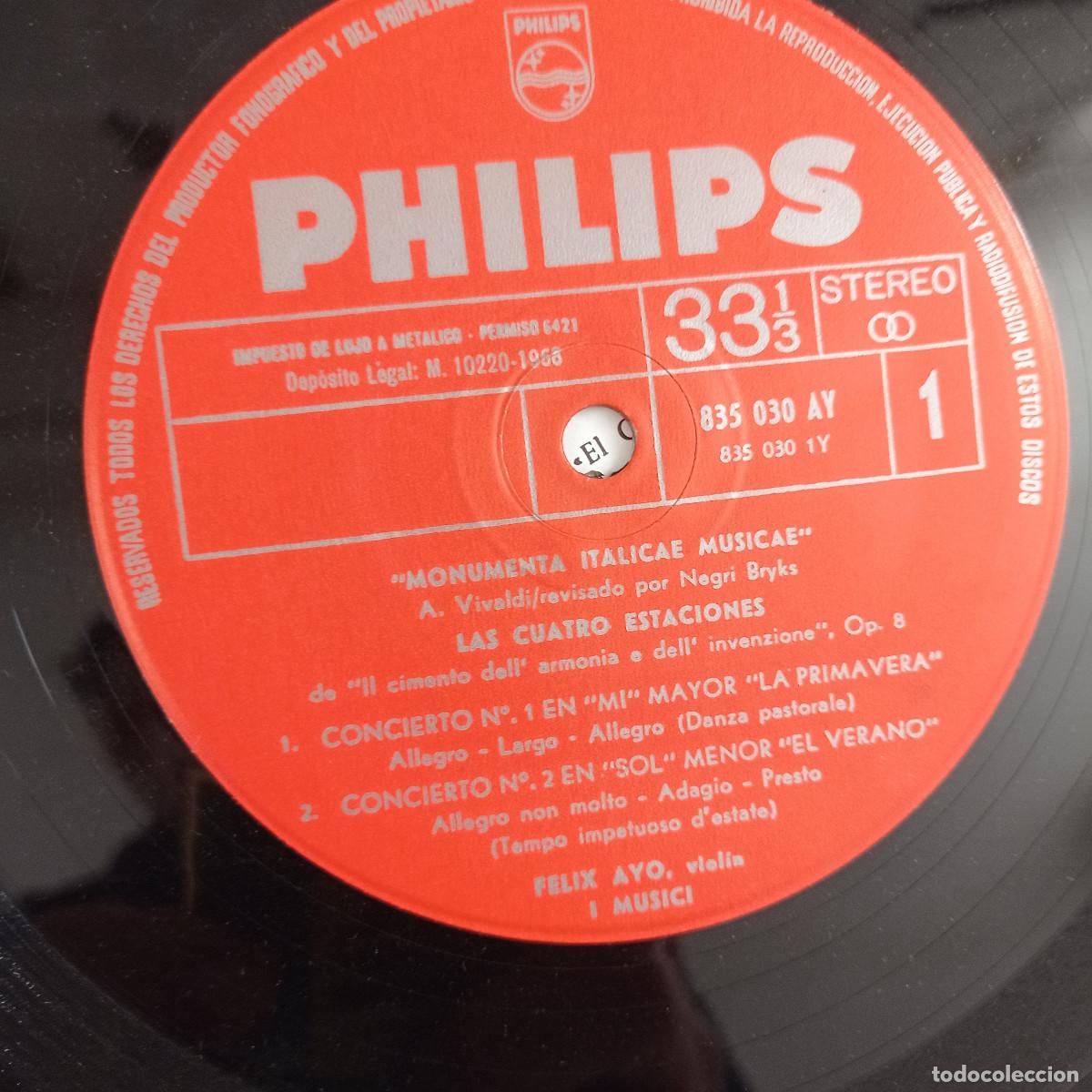 Discos de vinilo: VIVALDI, &rdquo;Las 4 estaciones&rdquo;, LP Philips 1966 - Foto 2