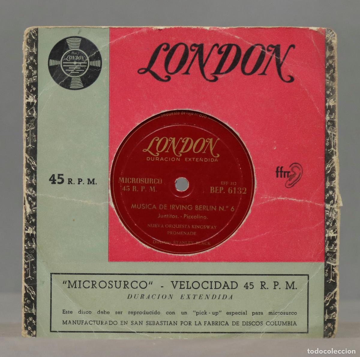Discos de vinilo: EP. SINGLE. MUSICA DE IRVING BERLIN 6 - Foto 1