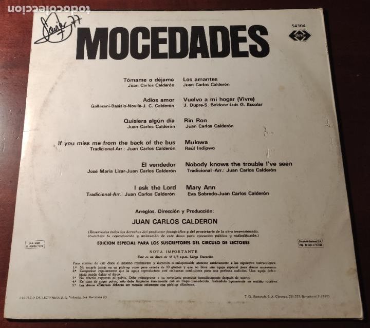 Discos de vinilo: MOCEDADES - LP - 1974 - ORLADOR - Foto 2