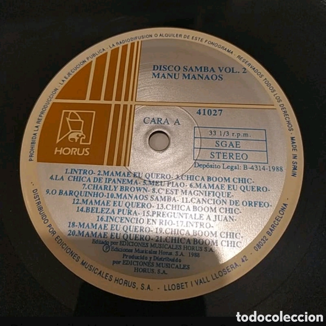 Discos de vinilo: Lp Manu Manaos. Disco Samba vol.2 - Foto 3