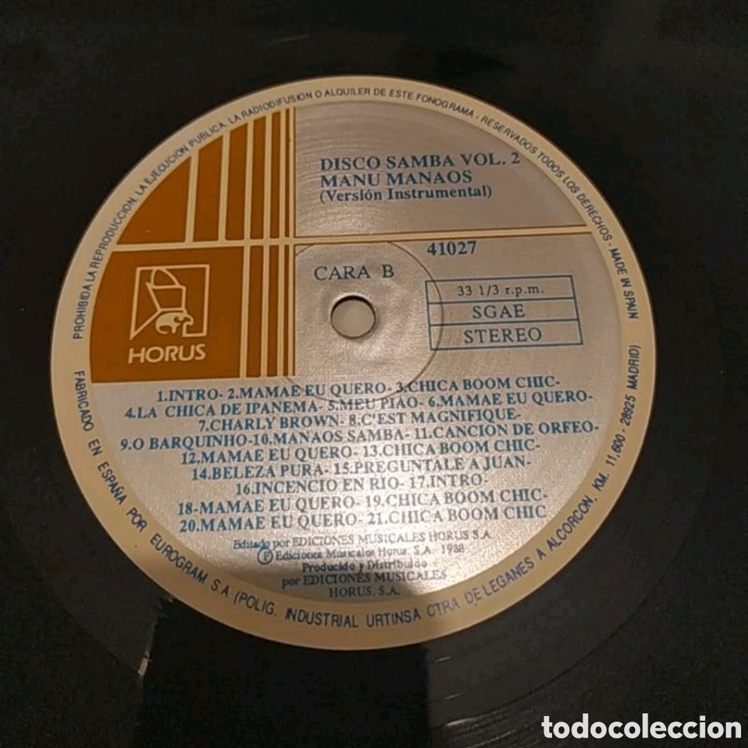 Discos de vinilo: Lp Manu Manaos. Disco Samba vol.2 - Foto 4