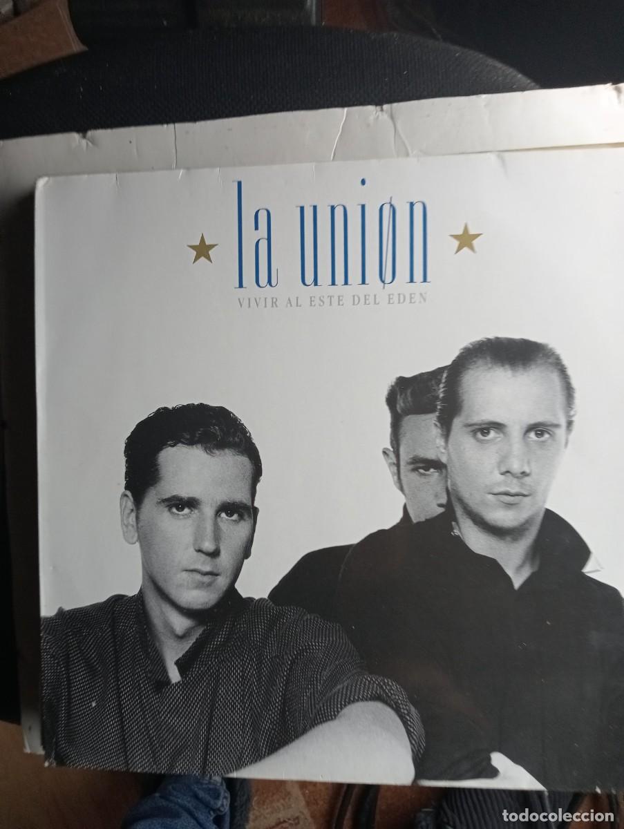 Discos de vinilo: La Union Vivir al este del eden 1988 insert lp - Foto 1