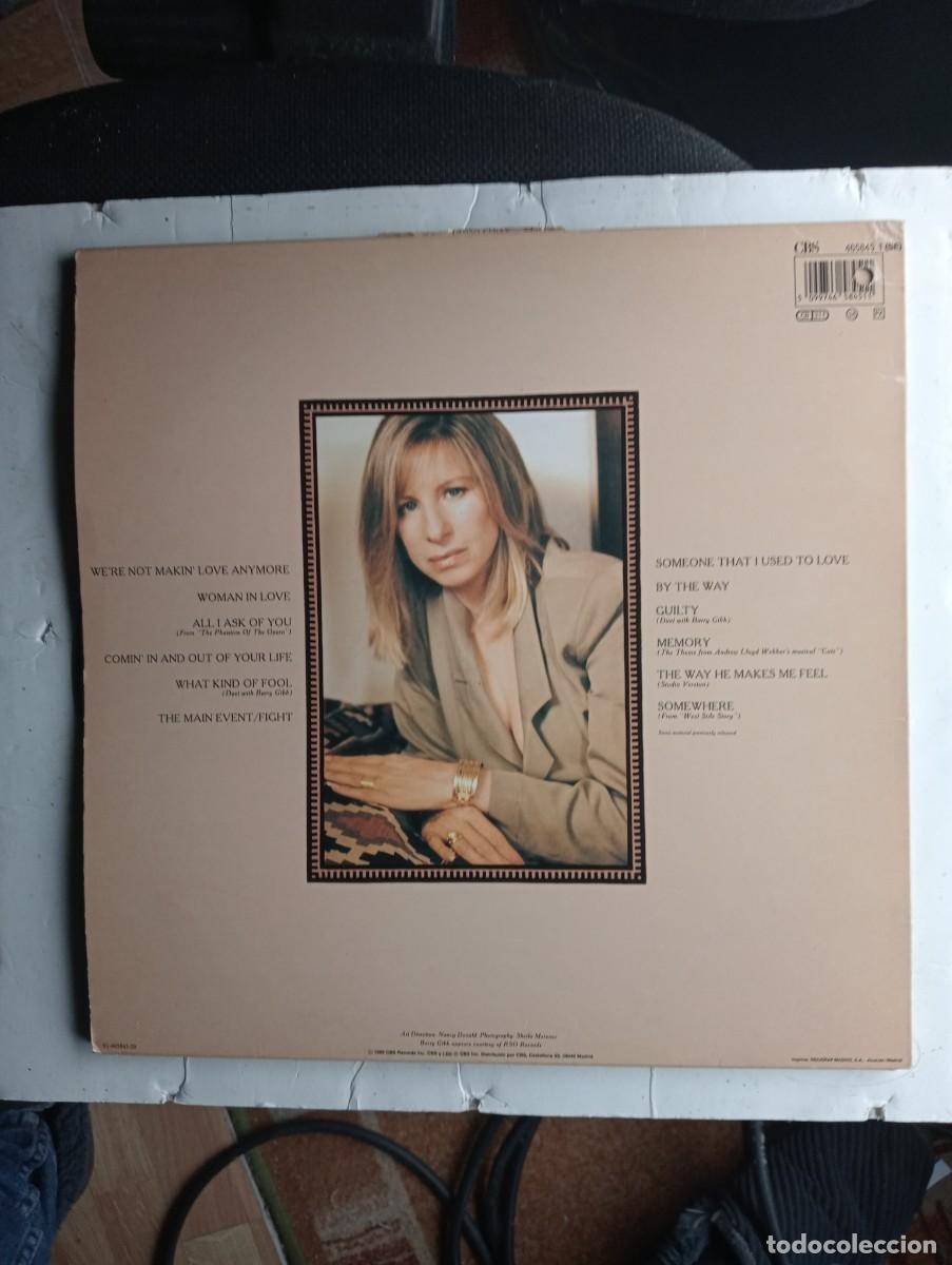 Discos de vinilo: 2 lps de barbra streisand 1988 y 1989 con inserts - Foto 3