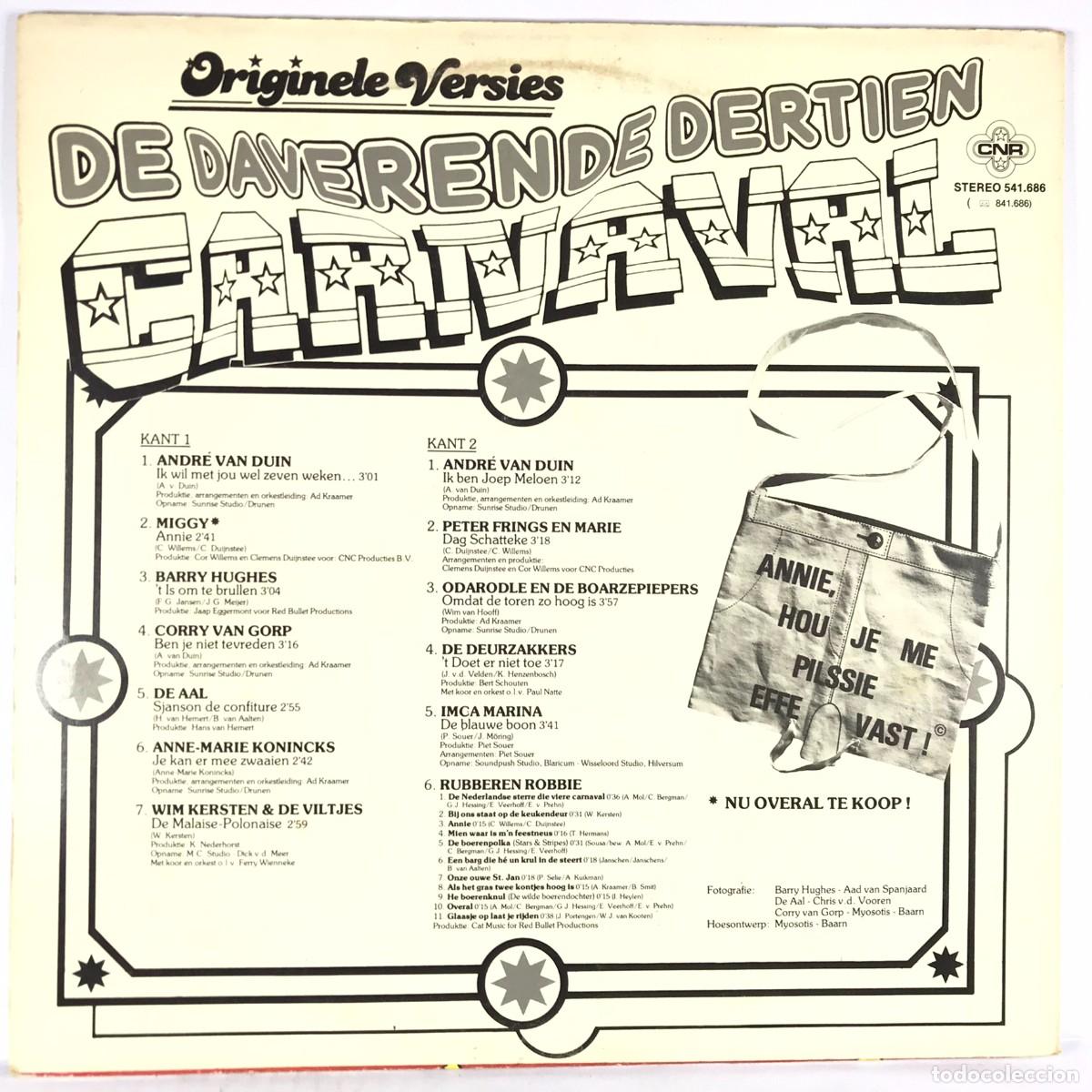 Discos de vinilo: Various ● De Daverende Dertien Carnaval ● Vinyl, LP, Compilation Netherlands 1982 - Foto 2