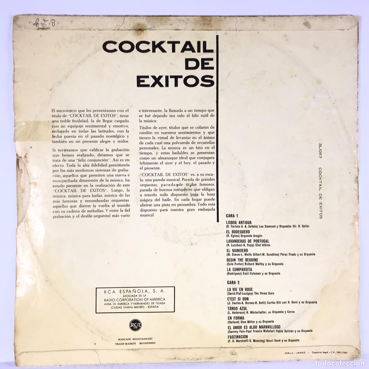 Discos de vinilo: Various ● Cocktail De &Eacute;xitos ● Vinyl, LP, Compilation SPAIN 1960 - Foto 6