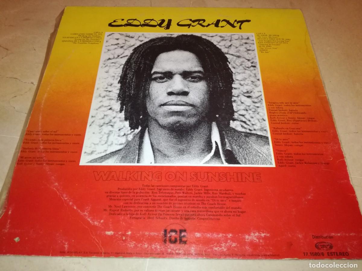 Discos de vinilo: EDDY GRANT-WALKING ON SUNSHINE-CAMINANDO SOBRE EL SOL-ORIGINAL ESPA&Ntilde;OL 1979 - Foto 2