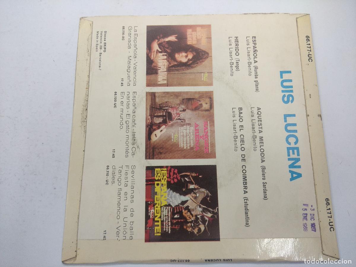 Discos de vinilo: LUIS LUCENA/ESPA&Ntilde;OLA/SINGLE. - Foto 3