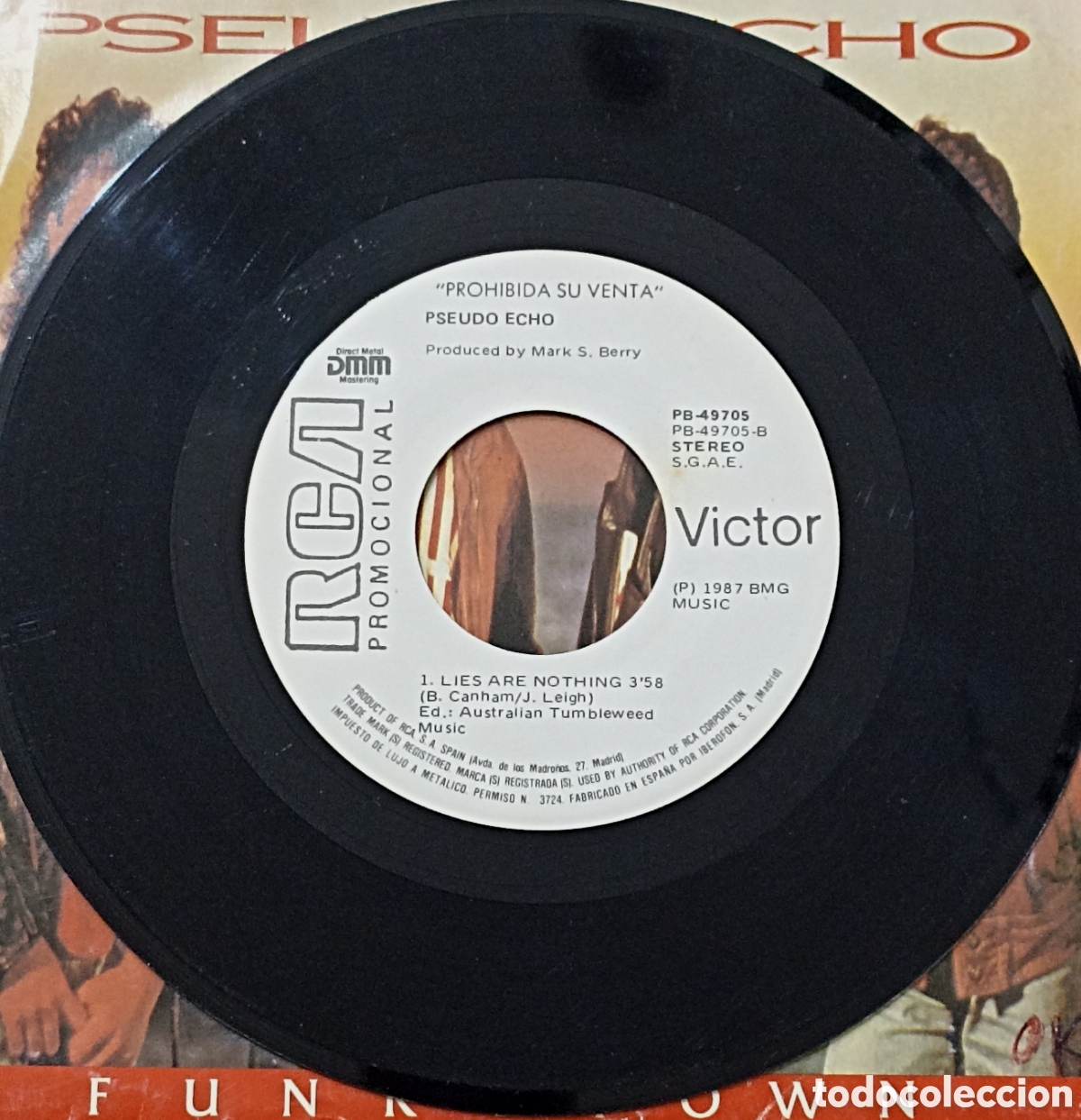 Discos de vinilo: SINGLE PSEUDO ECHO - FUNKY TOWN - RCA 1987 - Foto 4