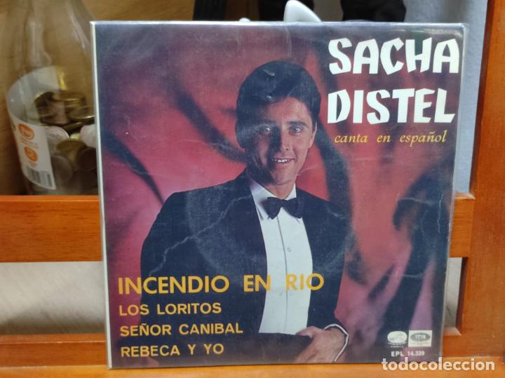 Discos de vinilo: SINGLE - SACHA DISTEL - INCENDIO EN RIO - Foto 1