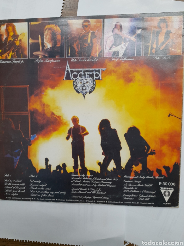Discos de vinilo: ACCEPT. Accept - restless E wild. 1.982 - Foto 2