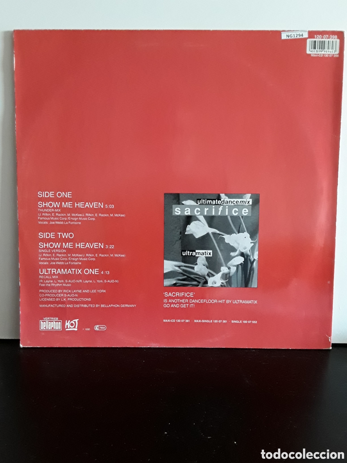 Discos de vinilo: Ultramatix &lrm;&ndash; Show Me Heaven (Thunder Mix) - Foto 2