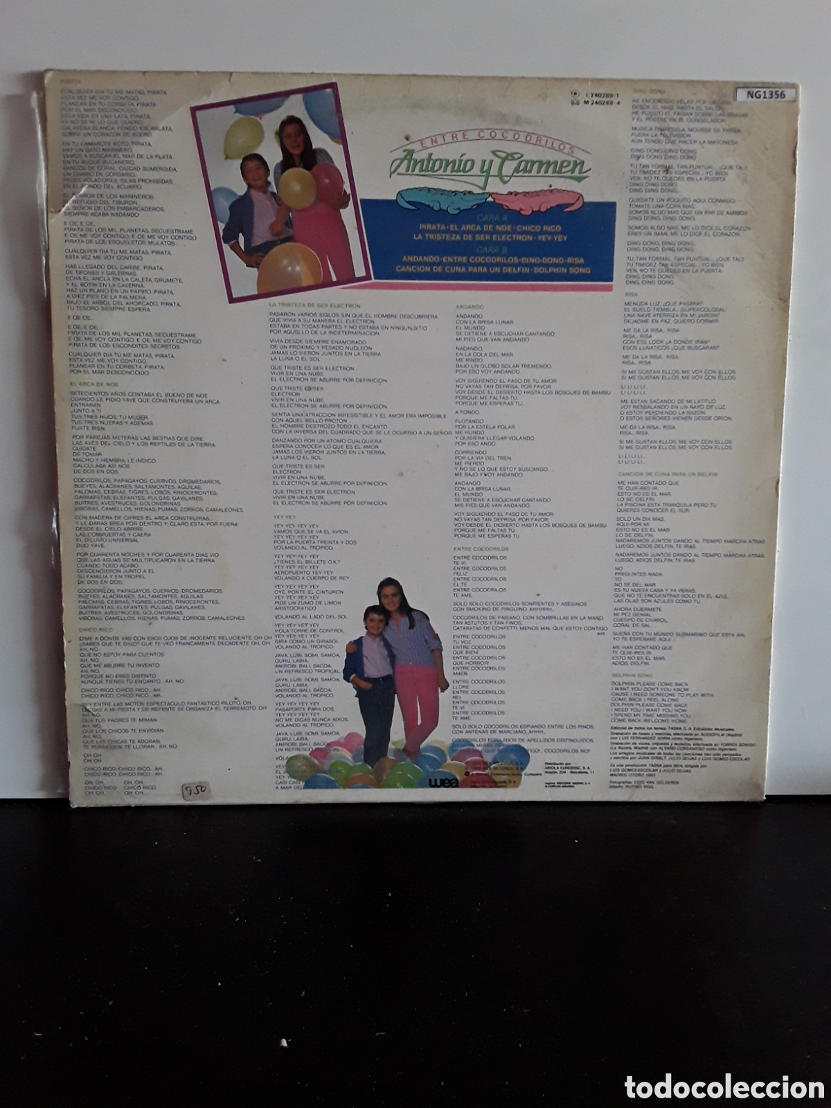 Discos de vinilo: Antonio Y Carmen &lrm;&ndash; Entre Cocodrilos - Foto 2