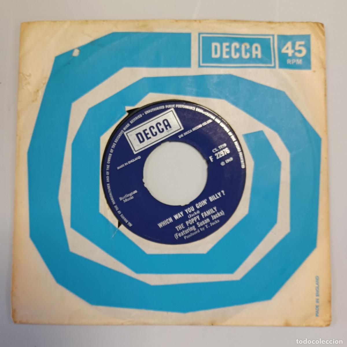 Disques de vinyle: THE POPPY FAMILY &ndash; WHICH WAY YOU GOIN' BILLY? - SINGLE 7&rdquo; UK - POP-PSYCH