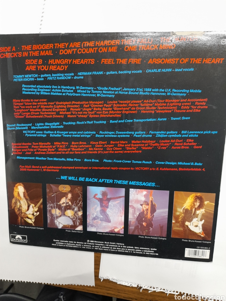 Discos de vinilo: VICTORY. THATS LIVE. Tour 88. - Foto 2