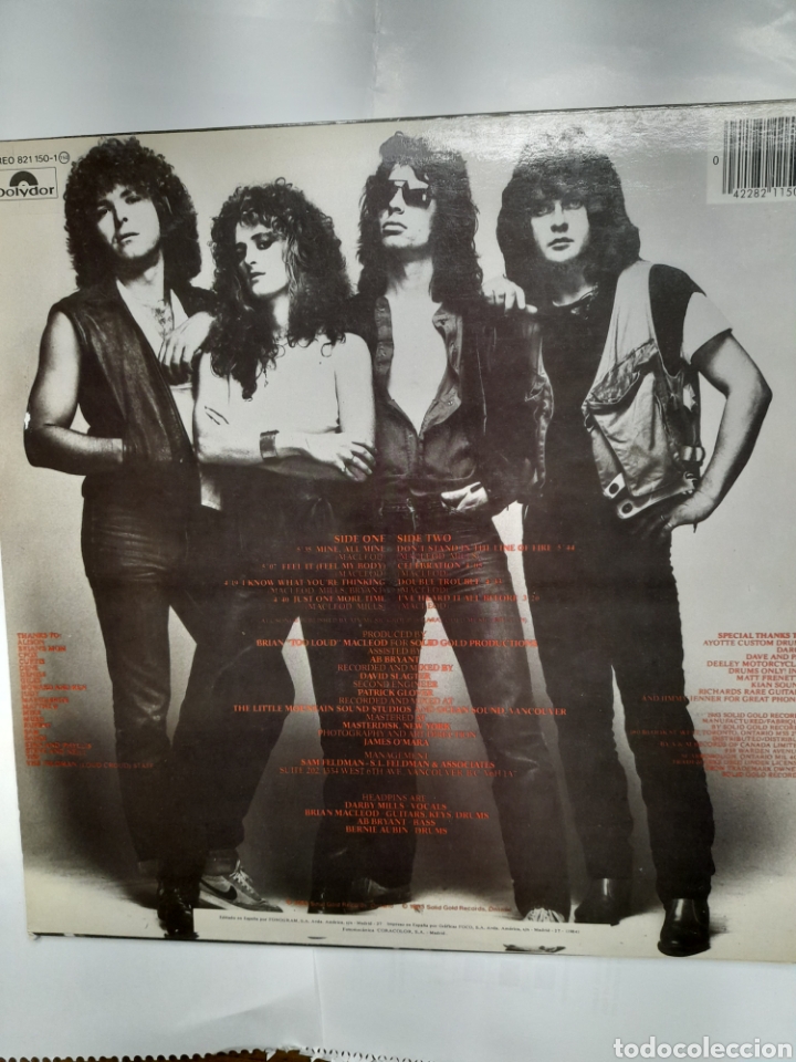 Discos de vinilo: HEADPINS. LINE OF FIRE. - Foto 2