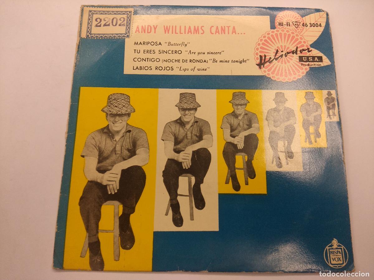 Discos de vinilo: ANDY WILLIAMS/MARIPOSA/SINGLE. - Foto 1