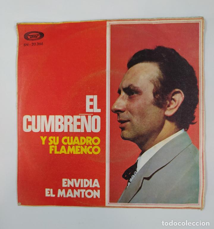 Disques de vinyle: El Cumbre&ntilde;o y su cuadro flamenco. Envidia / El mant&oacute;n - Single. TDKDS23C