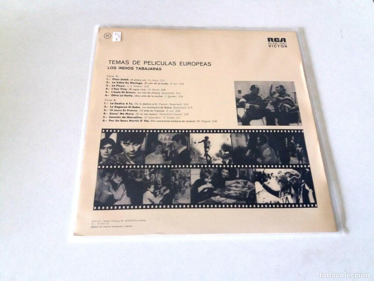 Discos de vinilo: Los Indios Tabajaras &ndash; Temas De Pel&iacute;culas Europeas - Foto 2