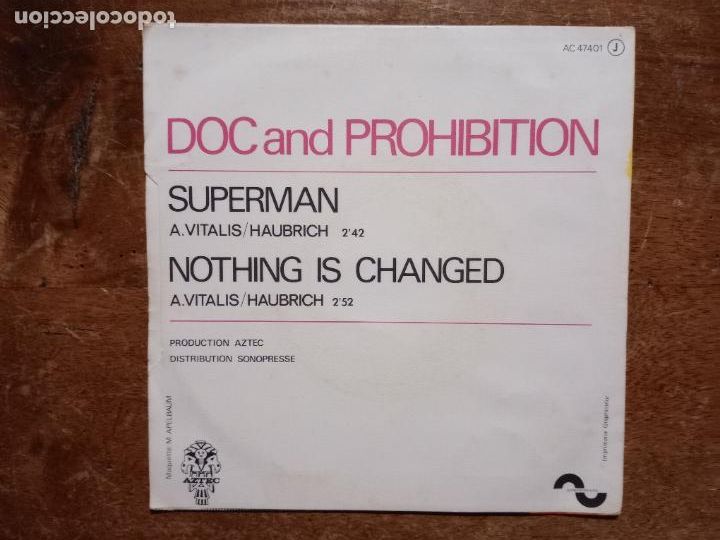 Discos de vinilo: Doc & prohibition - Superman + nothing is changed - Foto 2