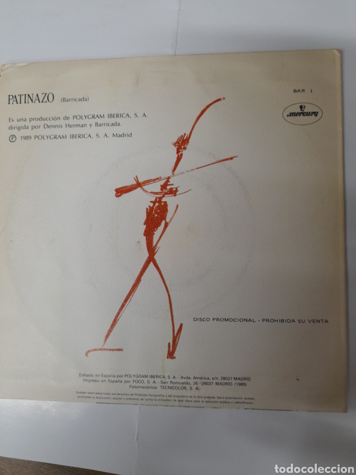 Discos de vinilo: BARRICADA. PATINAZO. - Foto 2