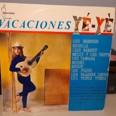 Discos de vinilo: LP VACACIONES YE-YE ( LOS BRINCOS, LOS TAMARA, LOS PEKES, LOS PAJAROS LOCOS, ROSALIA, ETC )