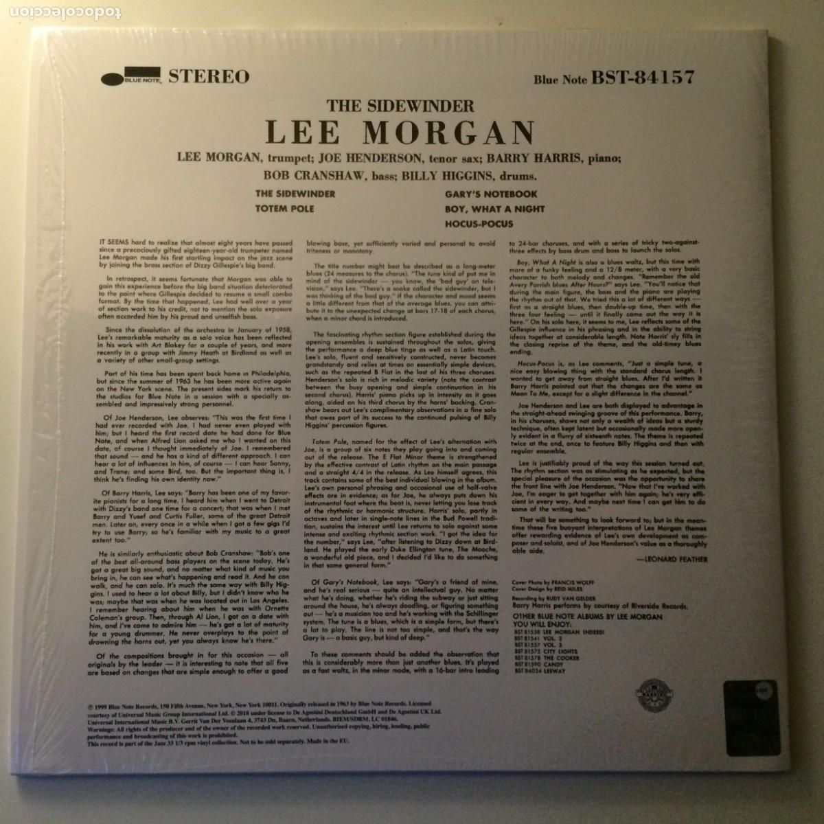 Discos de vinilo: Lee Morgan &lrm;&ndash; The Sidewinder , Europe 2018 Blue Note* - Foto 2