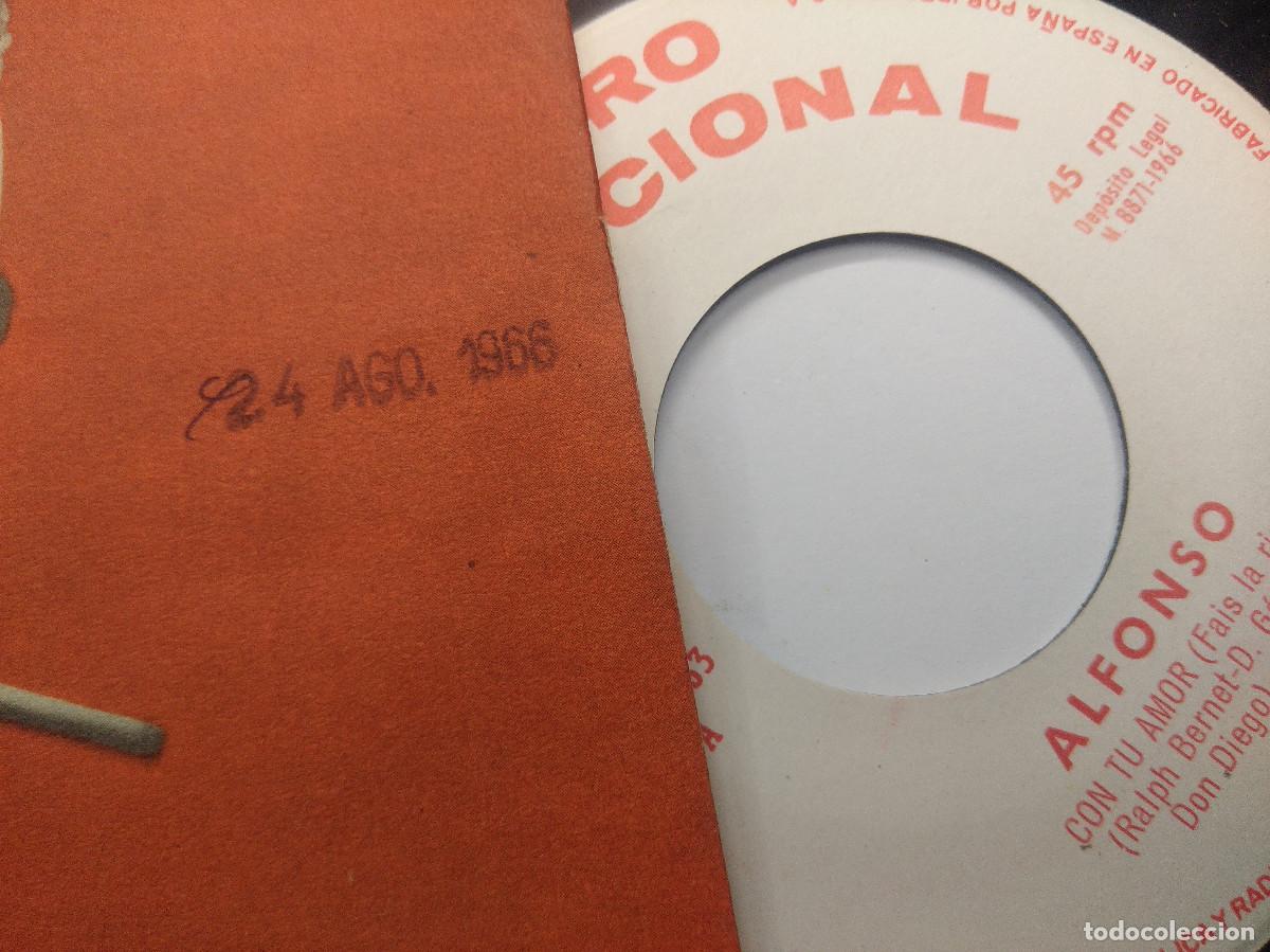 Discos de vinilo: ALFONSO/CON TU AMOR/SINGLE PROMOCIONAL. - Foto 2