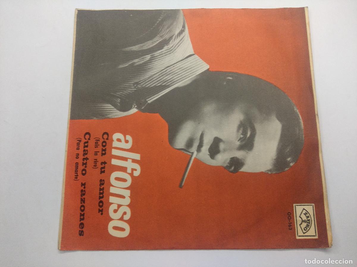 Discos de vinilo: ALFONSO/CON TU AMOR/SINGLE PROMOCIONAL. - Foto 3