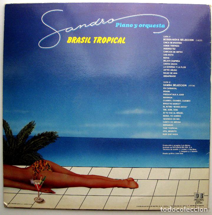 Discos de vinilo: Sandro - Brasil Tropical - LP DB Belter 1982 BPY - Foto 2