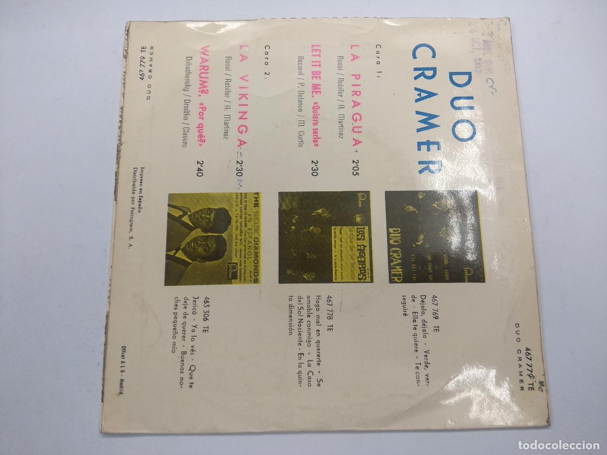 Discos de vinilo: DUO CRAMER/LA PIRAGUA/LA VIKINGA/SINGLE. - Foto 3