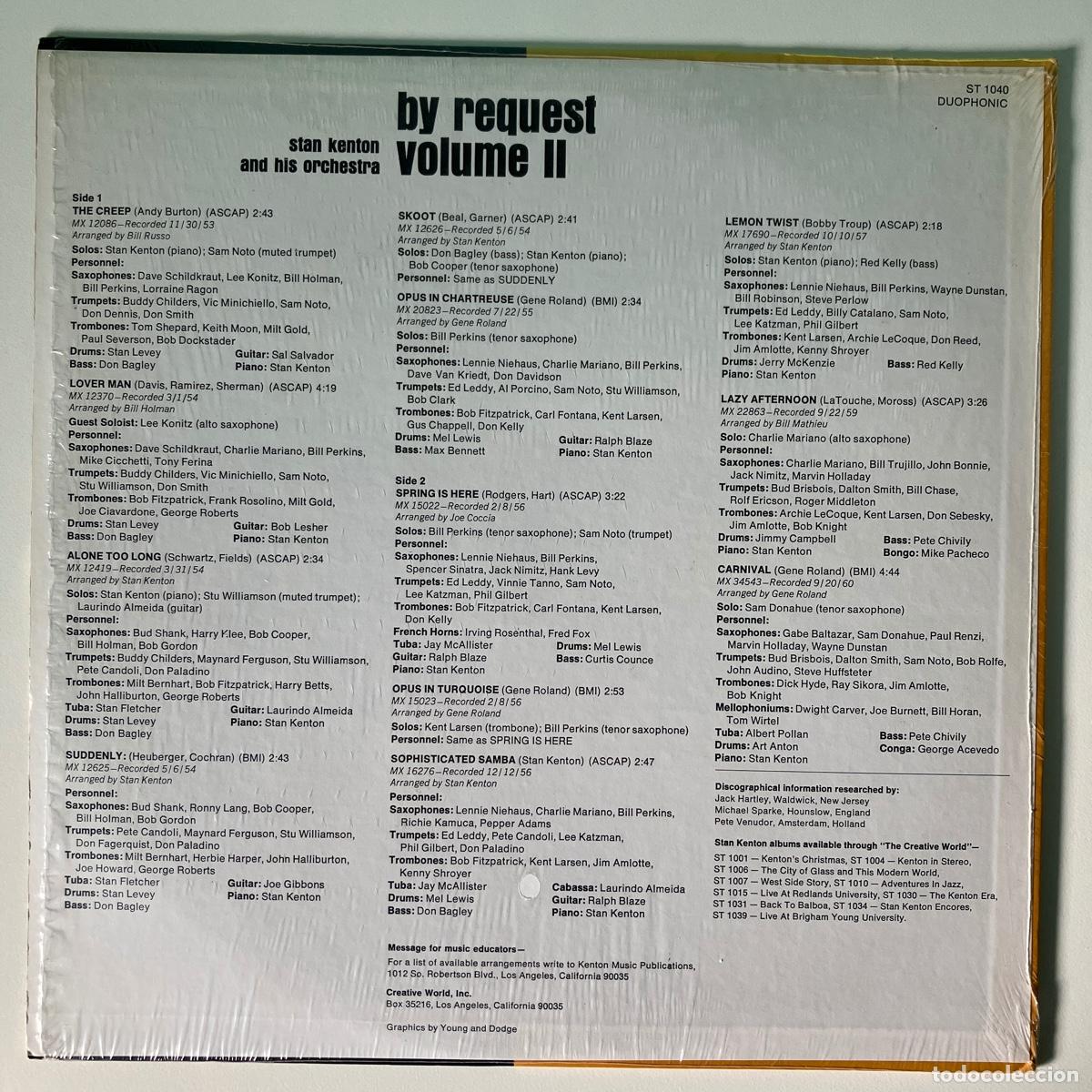 Discos de vinilo: Stan Kenton &lrm;&ndash; By Request, US 1971 Creative World - Foto 5