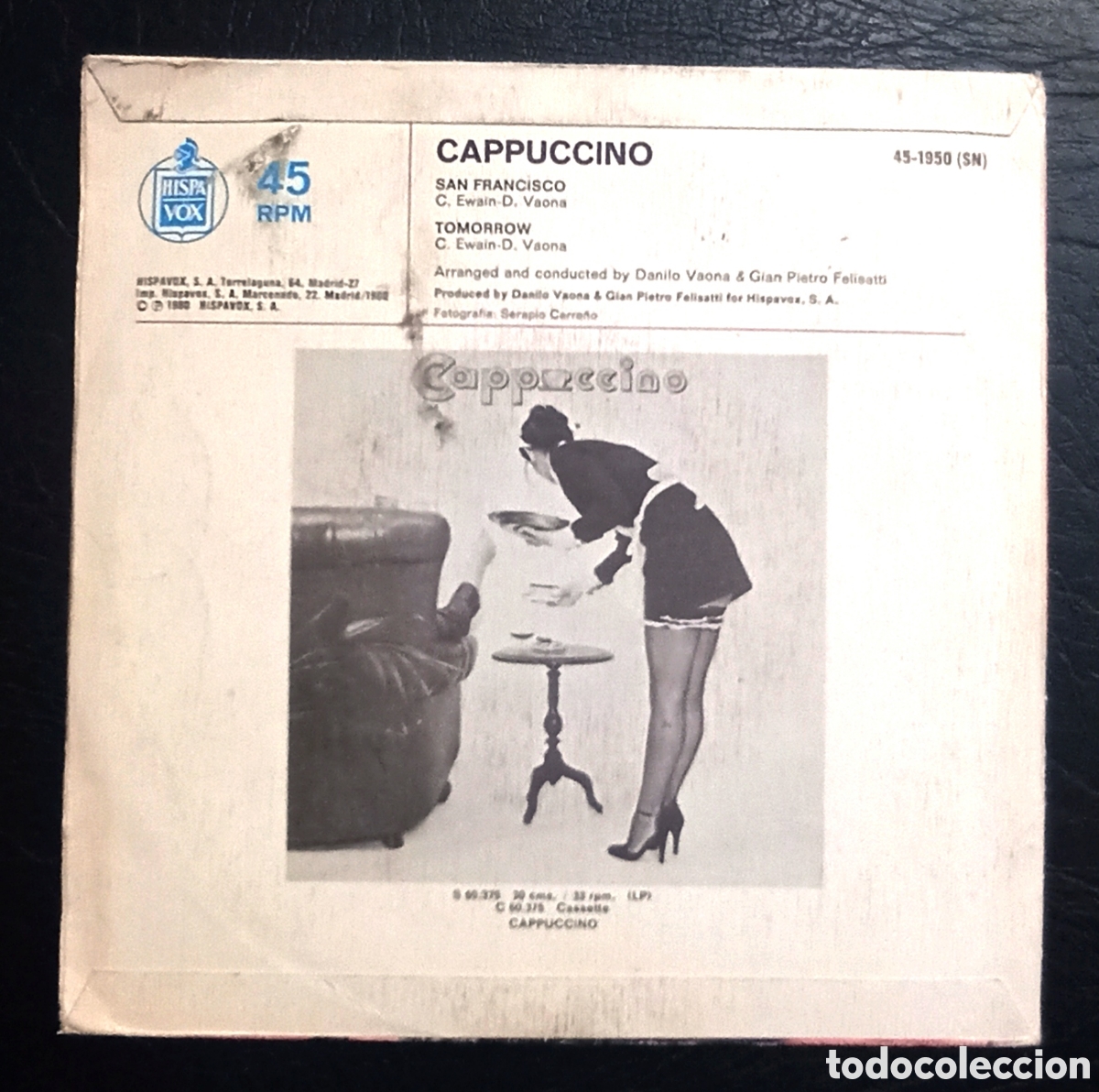 Discos de vinilo: SINGLE CAPPUCCINO - SAN FRANCISCO - HISPAVOX 1980 - Foto 2