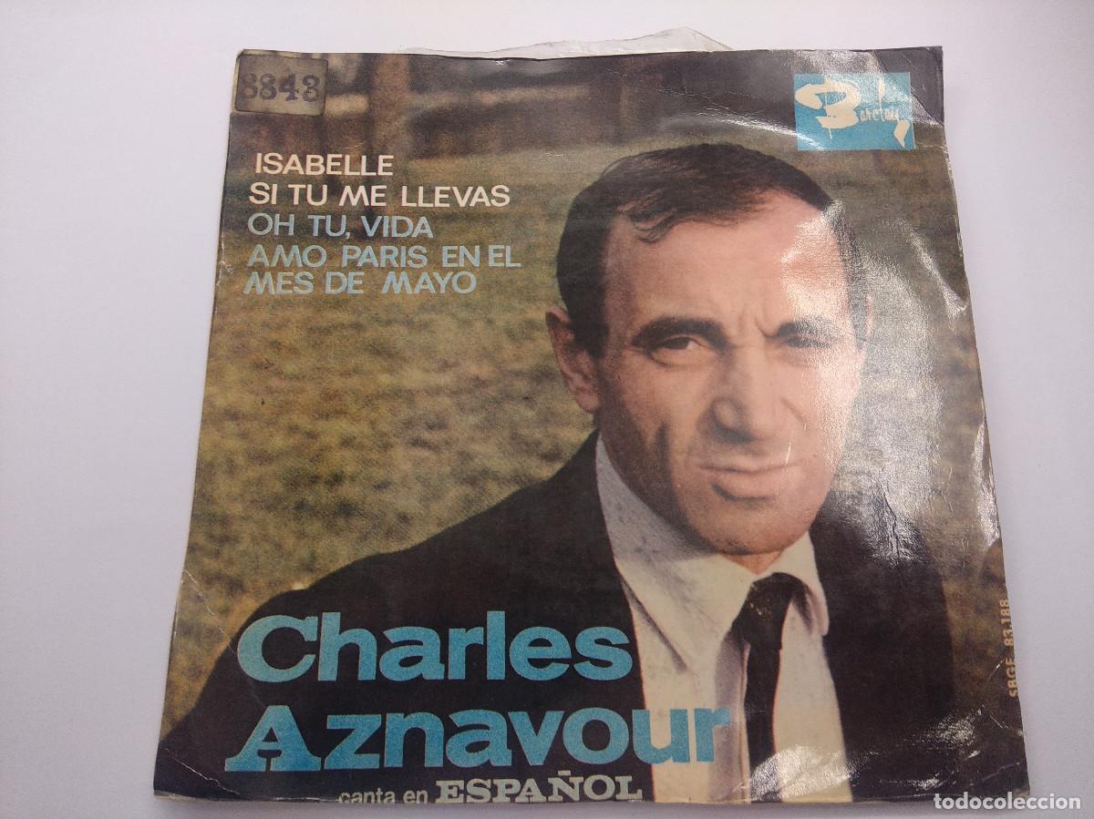 Discos de vinilo: CHARLES AZNAVOUR/ISABELLE/SINGLE PROMOCIONAL. - Foto 1