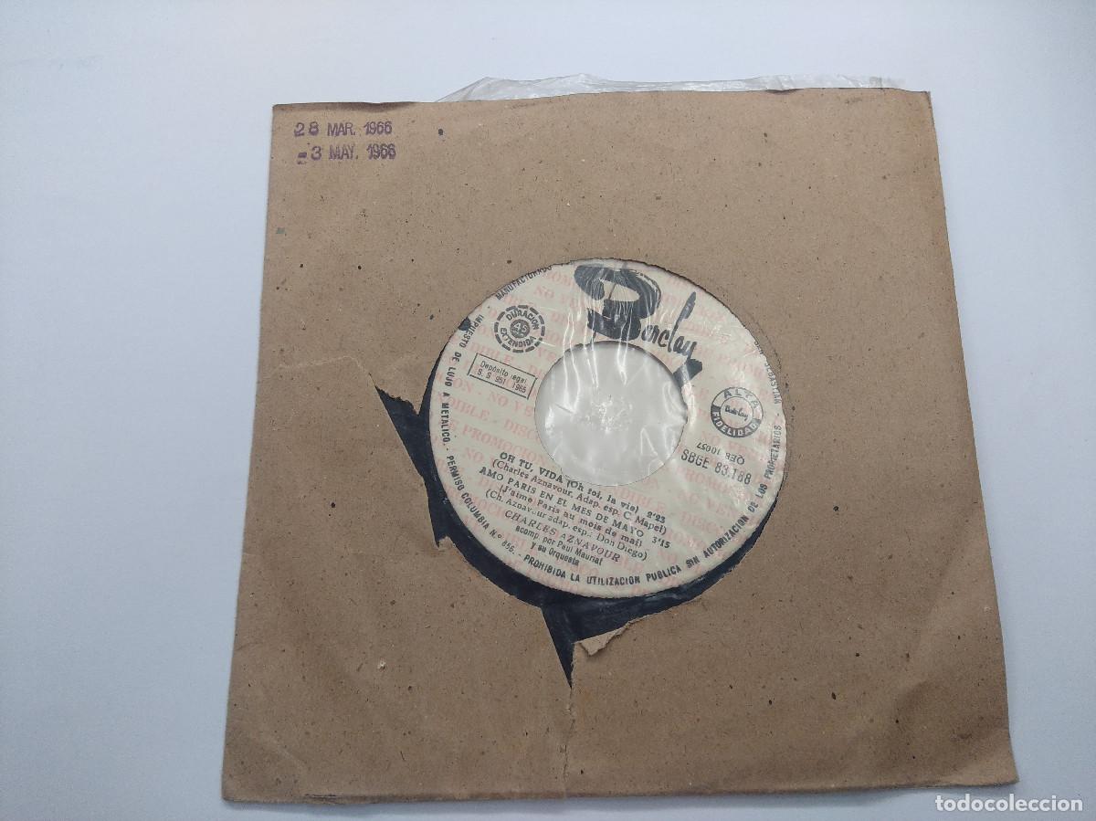 Discos de vinilo: CHARLES AZNAVOUR/ISABELLE/SINGLE PROMOCIONAL. - Foto 3