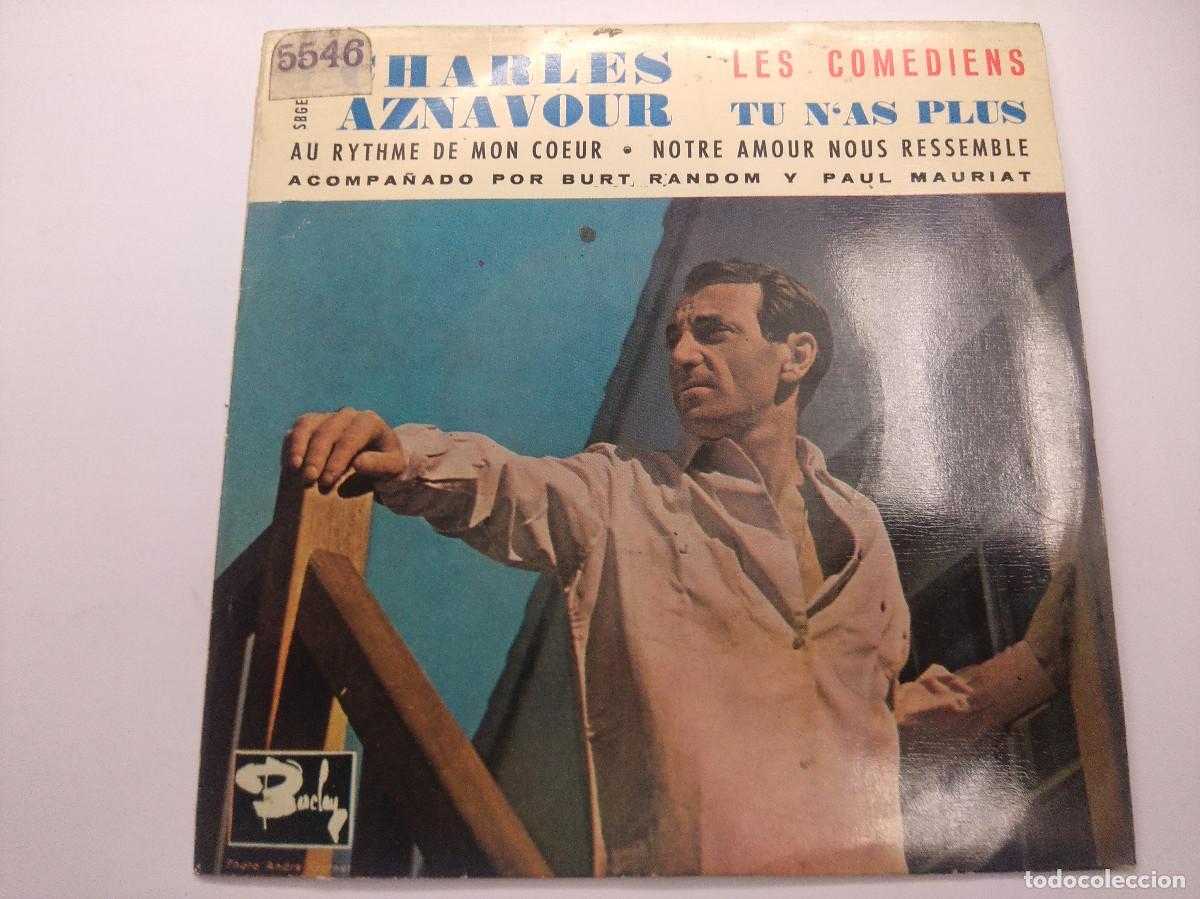 Discos de vinilo: CHARLES AZNAVOUR/LES COMEDIENS/SINGLE. - Foto 1